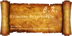 Czipczer Krisztián névjegykártya