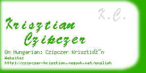 krisztian czipczer business card